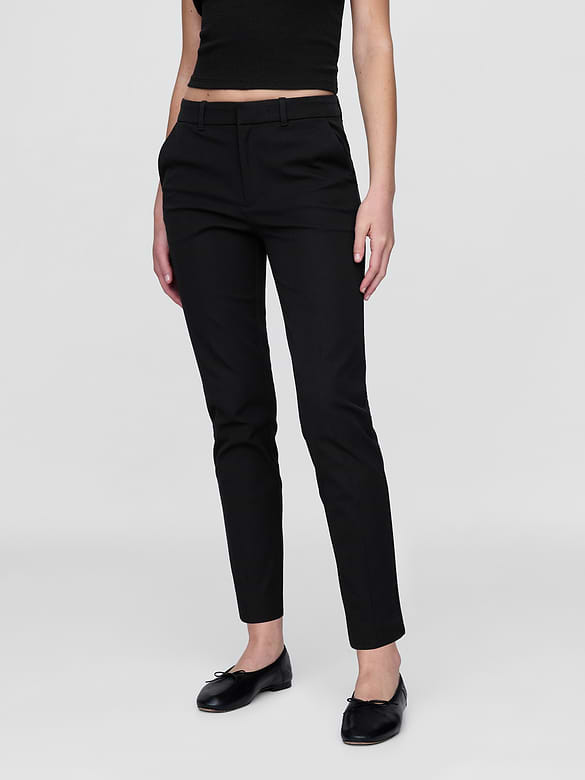 Mid Rise BiStretch Slim Ankle Pants