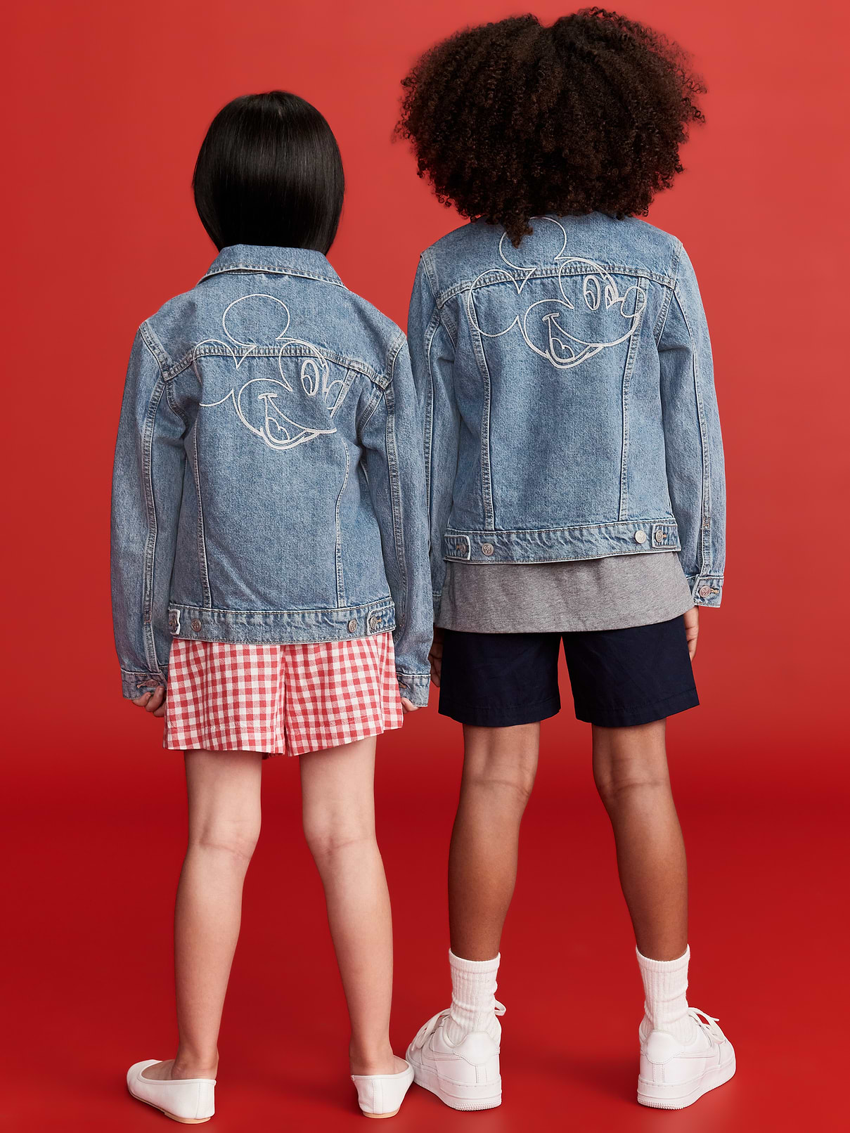 Image number 2 showing, Old Navy x Disney© Mickey Mouse Gender-Neutral Logo-Graphic Jean Trucker Jacket for Kids