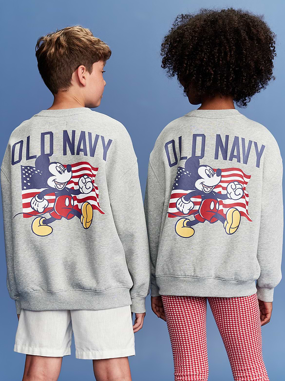 Old Navy x Disney© Mickey Mouse Flag Graphic Crew-Neck Sweatshirt for Boys
