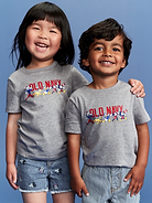 Image 1 of 4, Two icons, together at last. Browse the collection for the whole fam., crew neck, short sleeves, licensed logo graphic, © Disney, Product #770390