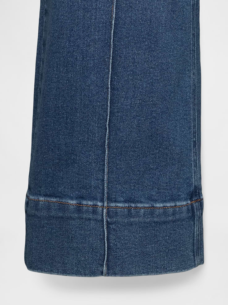 Image number 6 showing, High Rise Stride Wide-Leg Ankle Jeans