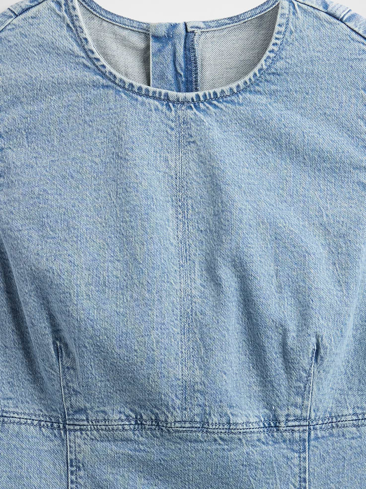 Image number 5 showing, Denim Mini Shift Dress
