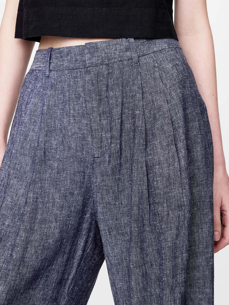 Image 8 of 8, 365 High Rise Linen-Blend Trousers