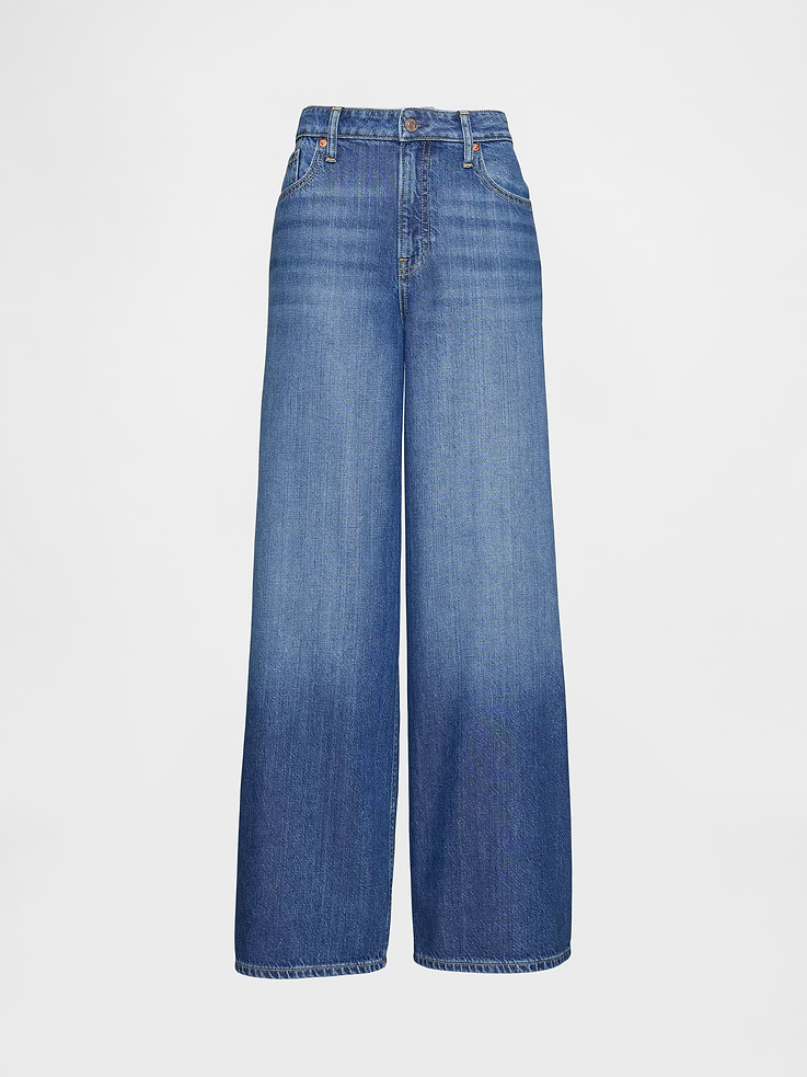 Image number 6 showing, Curvy Mid Rise UltraSoft Baggy Jeans