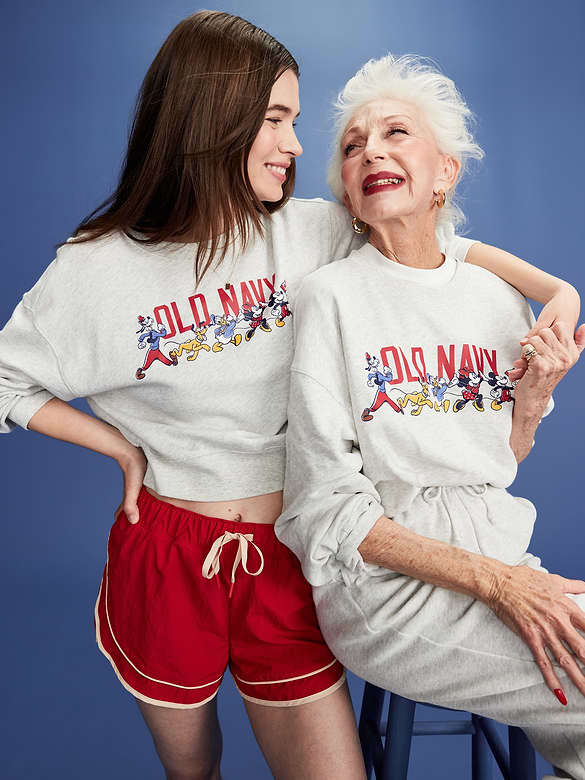 Cache-couche à manches courtes à imprimé de drapeau et logo Old Navy x Disney © pour bébé