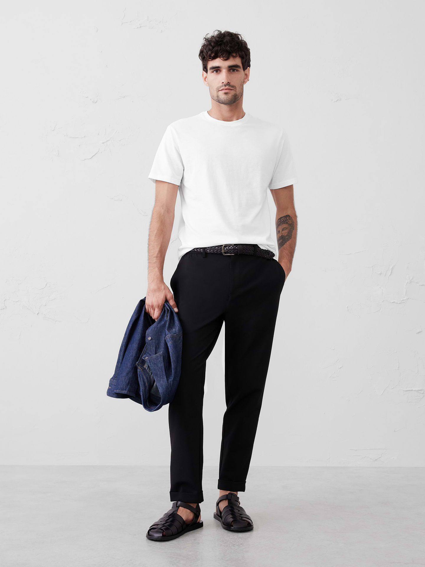 Image number 1 showing, Standard-Fit Premium Wash Crew-Neck T-Shirt
