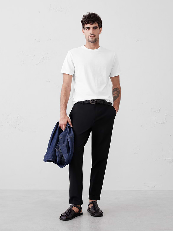 Standard-Fit Premium Wash Crew-Neck T-Shirt