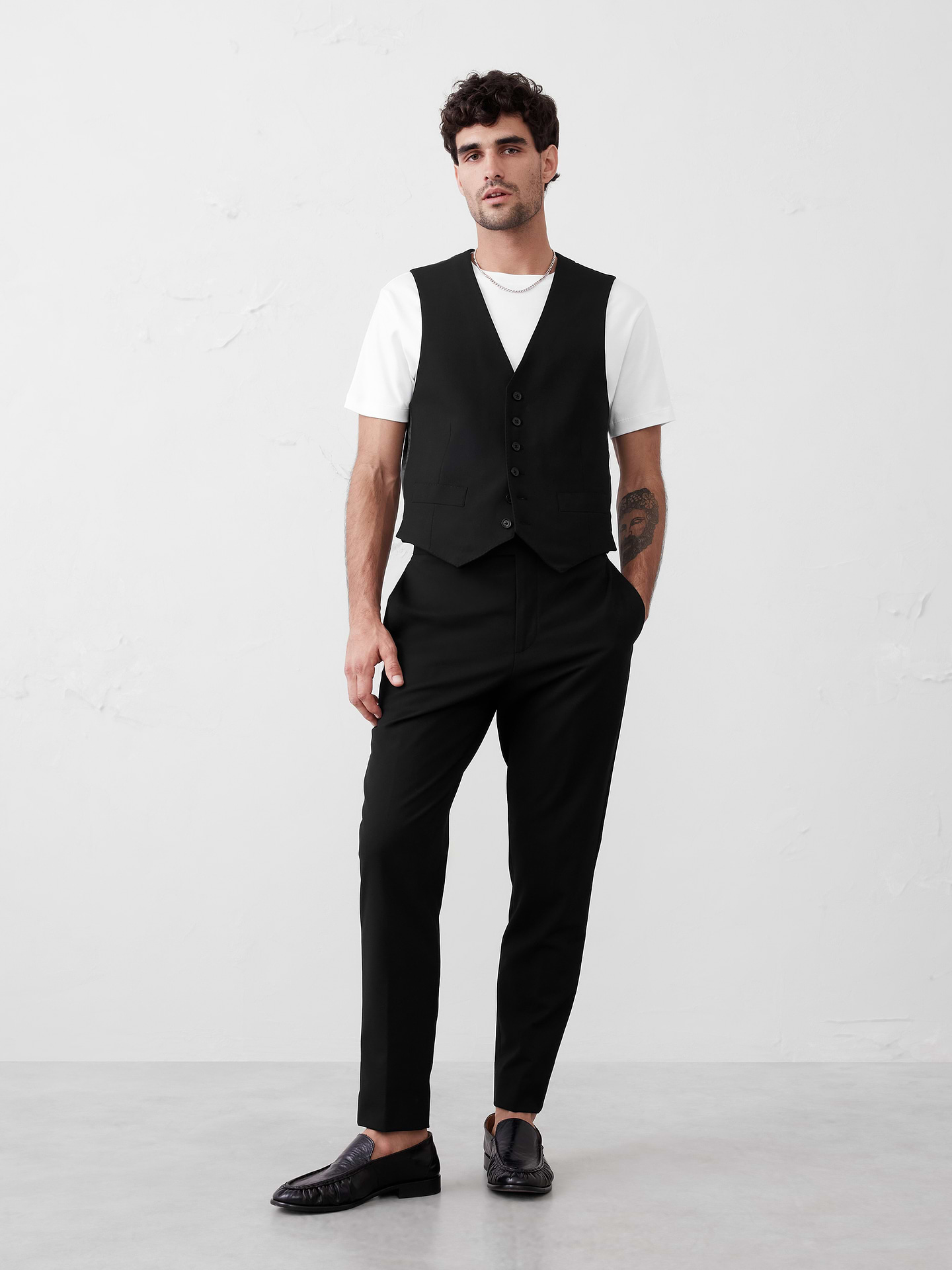 Image number 1 showing, Plain Weave Suit Vest