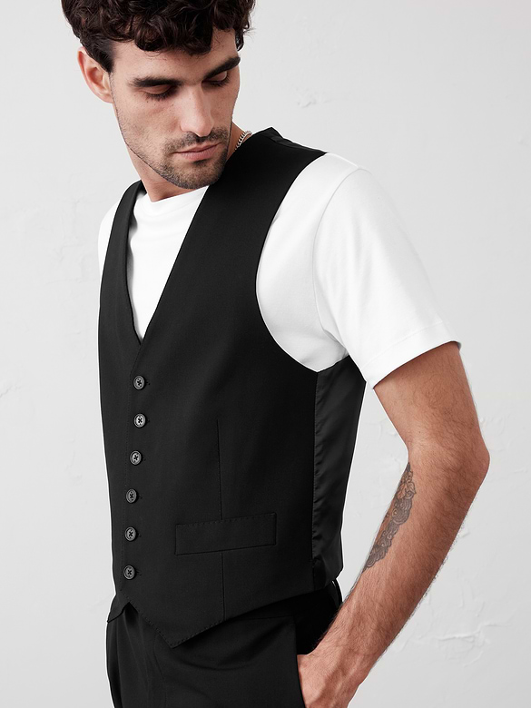 Plain Weave Suit Vest