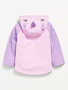 Image number 3 showing, Water-Resistant Critter Hooded Jacket for Toddler Girls