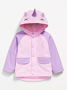 Image number 2 showing, Water-Resistant Critter Hooded Jacket for Toddler Girls