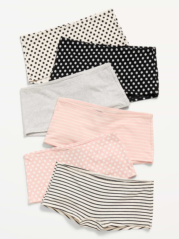 Boyshorts Underwear 6-Pack for Girls
