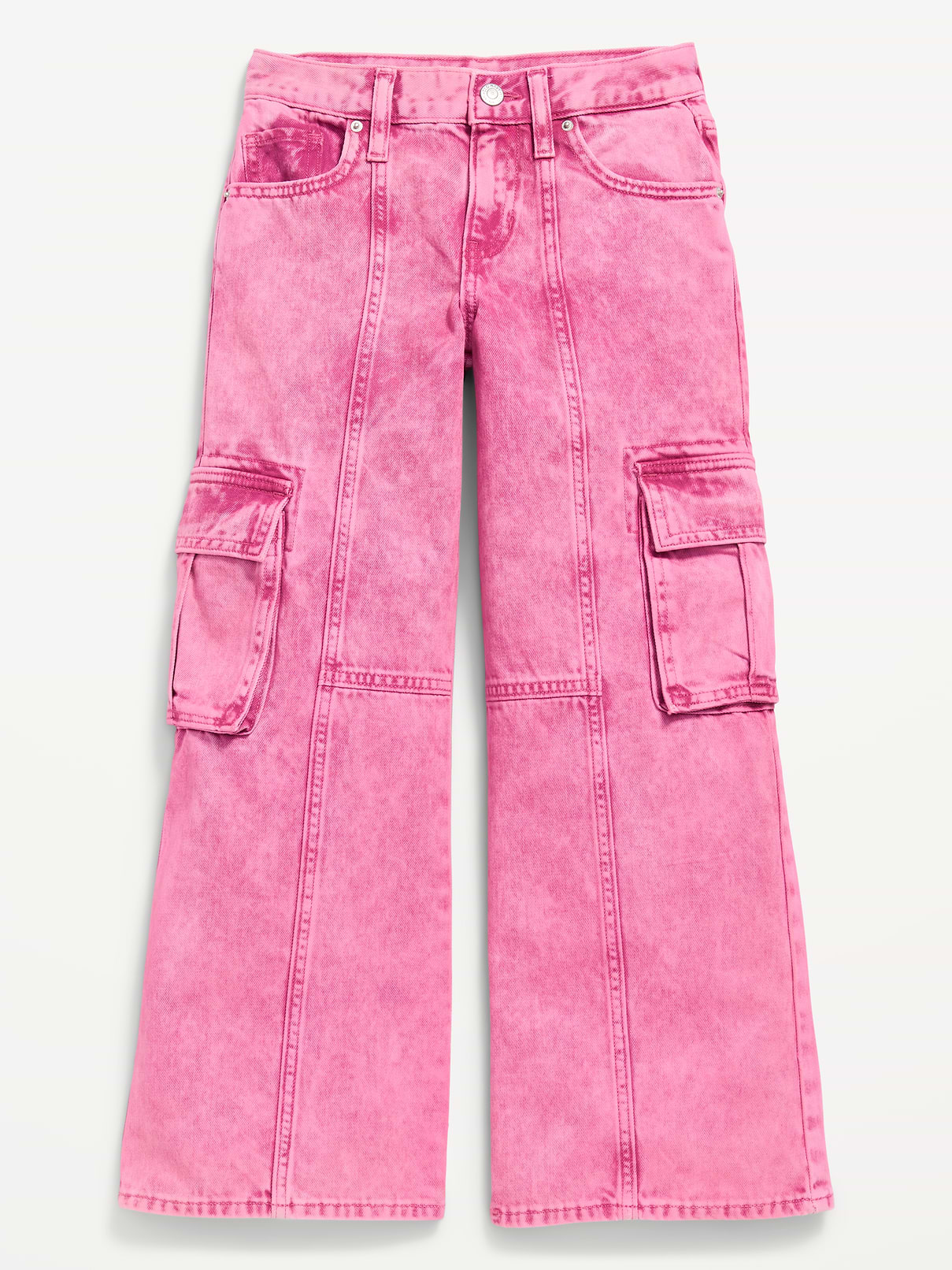 Image number 3 showing, Super Baggy Wide-Leg Cargo Jeans for Girls
