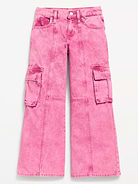 Image number 3 showing, Super Baggy Wide-Leg Cargo Jeans for Girls