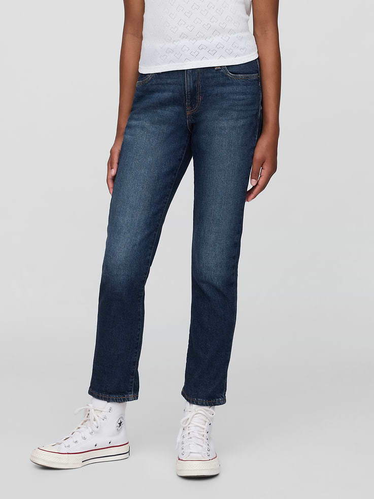 Image number 2 showing, Kids Mid Rise Girlfriend Jeans