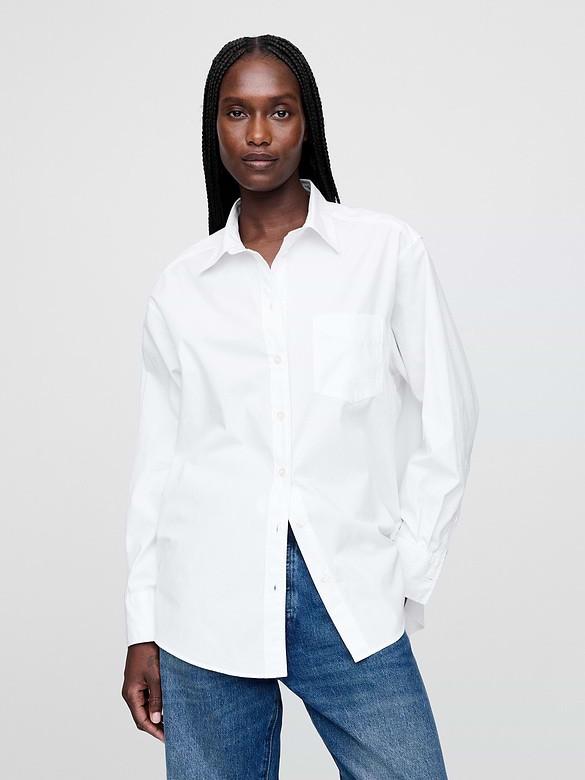 Organic Cotton Poplin Big Shirt