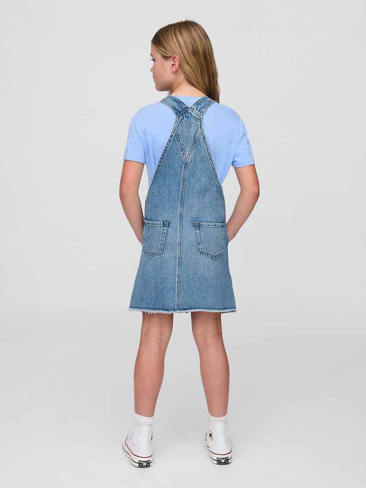 Image number 3 showing, Kids Denim Pinafore Dress