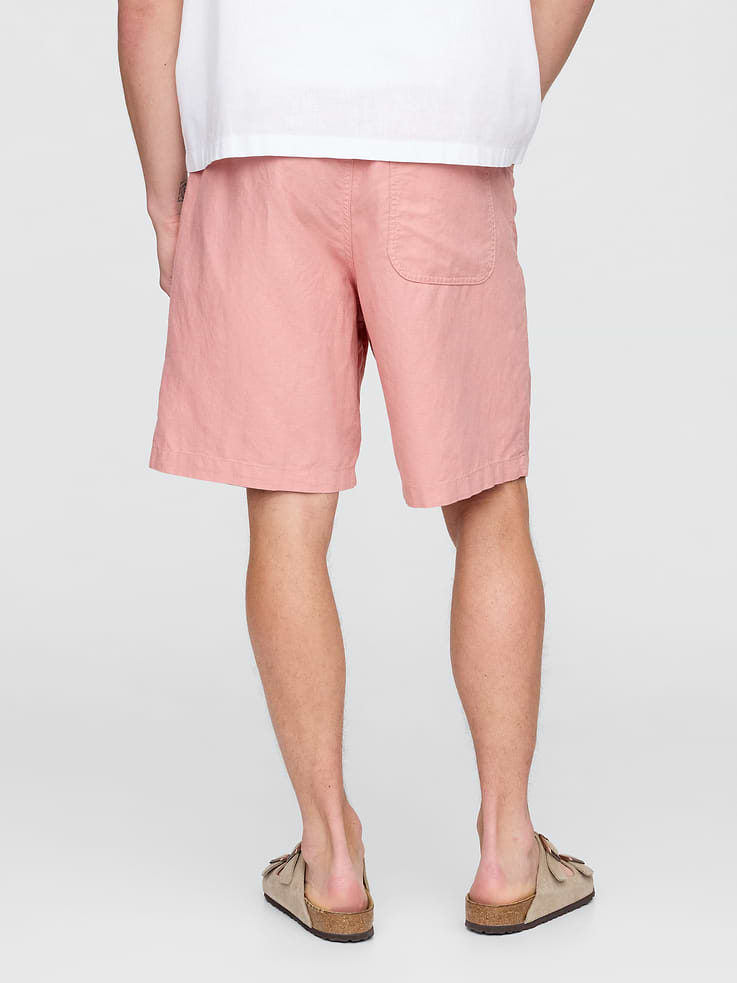 Image number 4 showing, 9" Linen-Cotton Easy Shorts