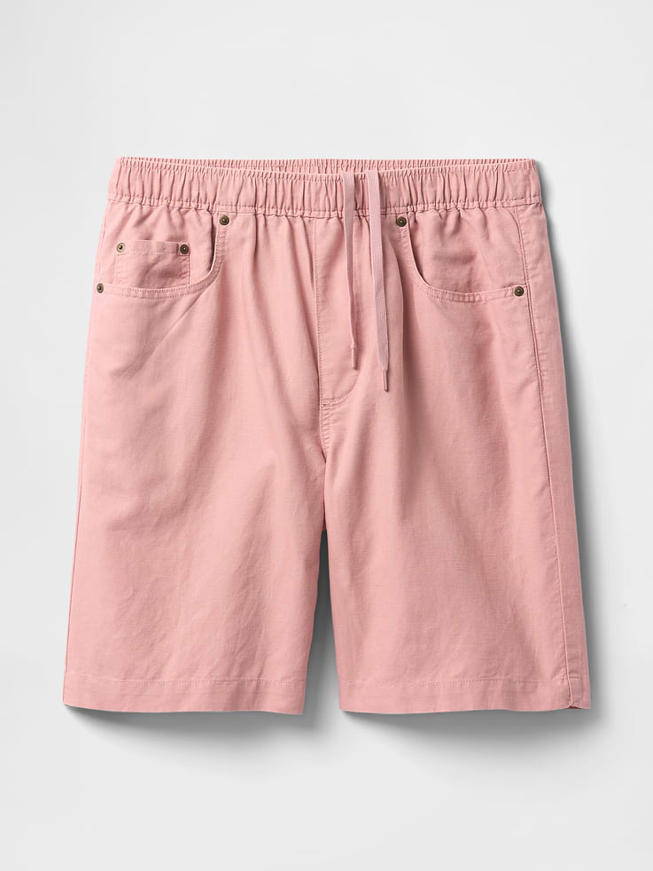 Image number 6 showing, 9" Linen-Cotton Easy Shorts