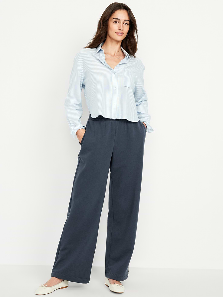 Image number 1 showing, High-Waisted SoComfy Wide-Leg Sweatpants