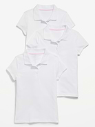 L'image numéro 1 présente Polo d’uniforme scolaire en tricot de jersey pour fille (paquet de 3)