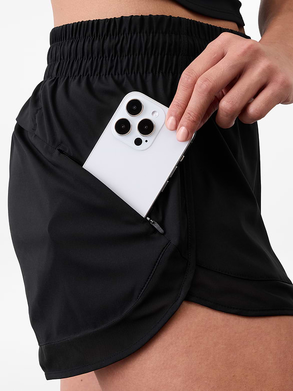 Mesh Racer Run Mid Rise 4" Short