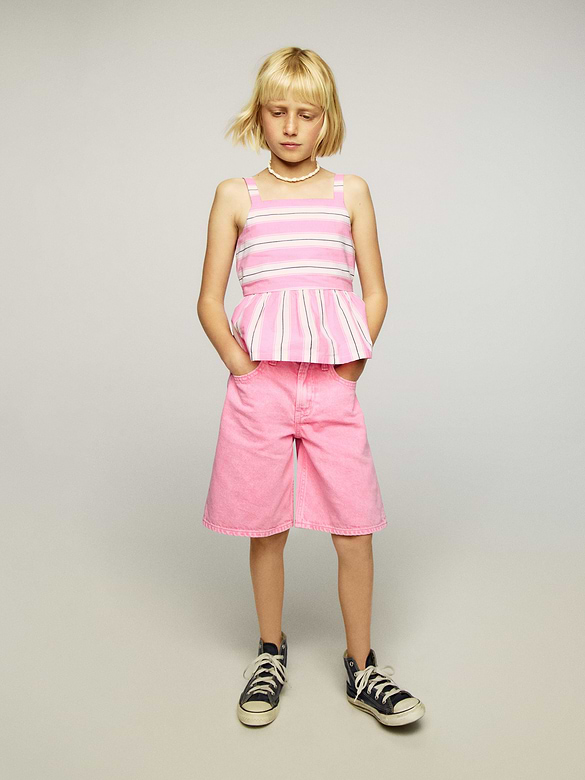 Kids Poplin Peplum Top