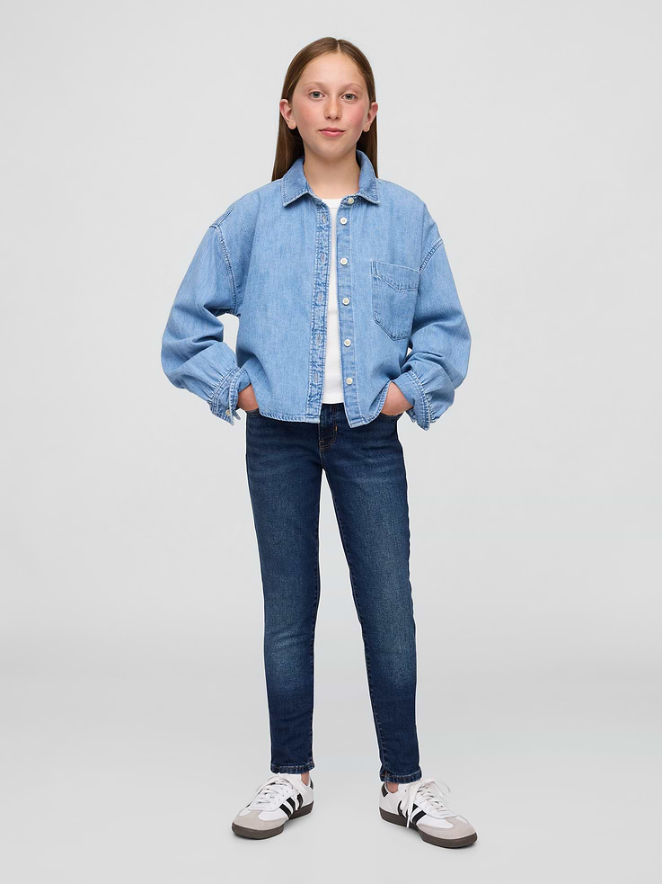 Image number 1 showing, Kids Mid Rise Everyday Super Skinny Jeans