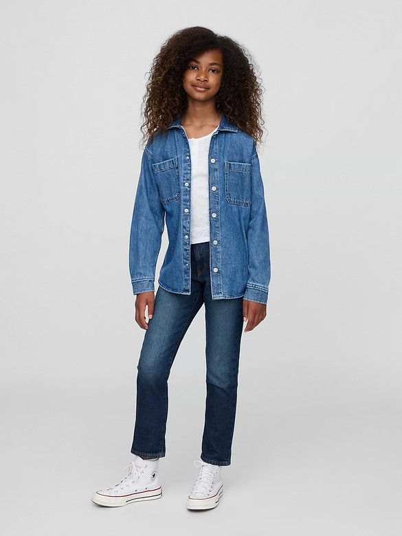 Kids Mid Rise Girlfriend Jeans