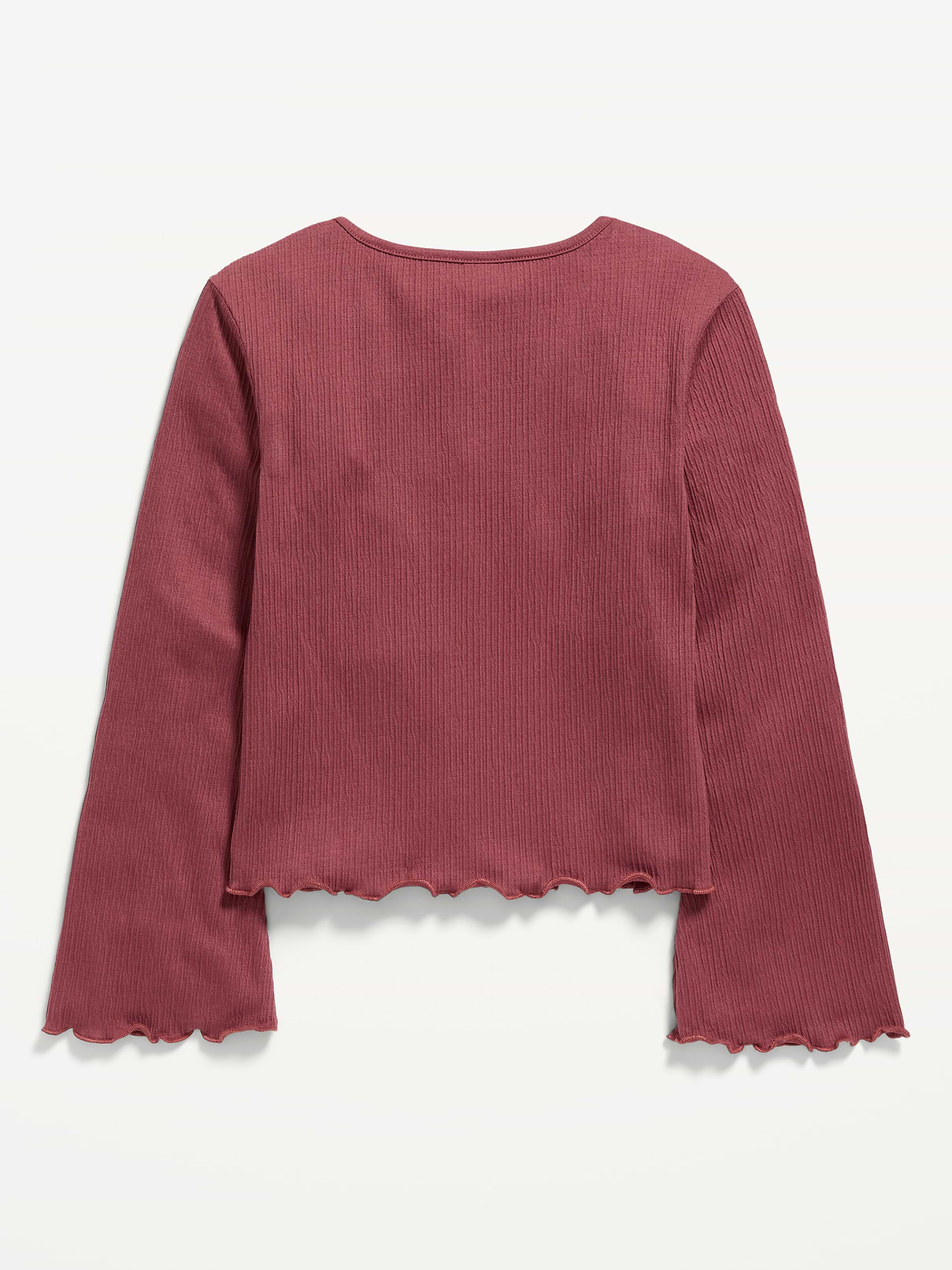 Image number 3 showing, Long-Sleeve Tie-Bow Front Top for Girls