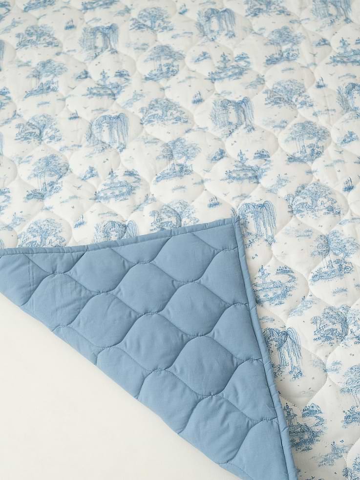 Image number 6 showing, The Gilded Bird Spring Toile Quilted Playmat