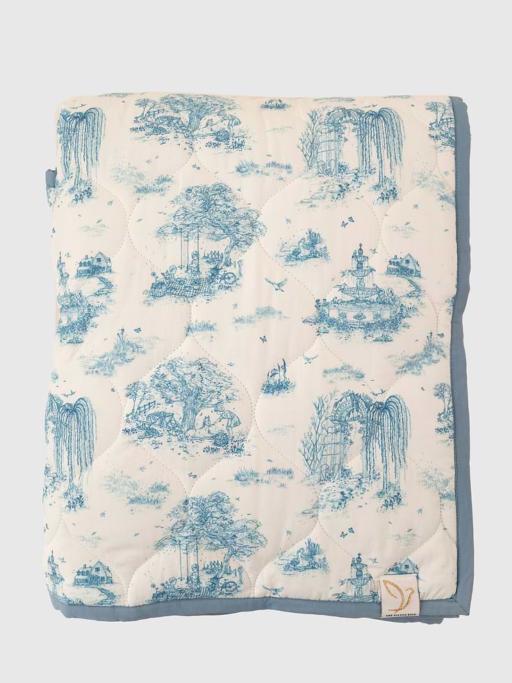 Image number 1 showing, The Gilded Bird Spring Toile Quilted Playmat