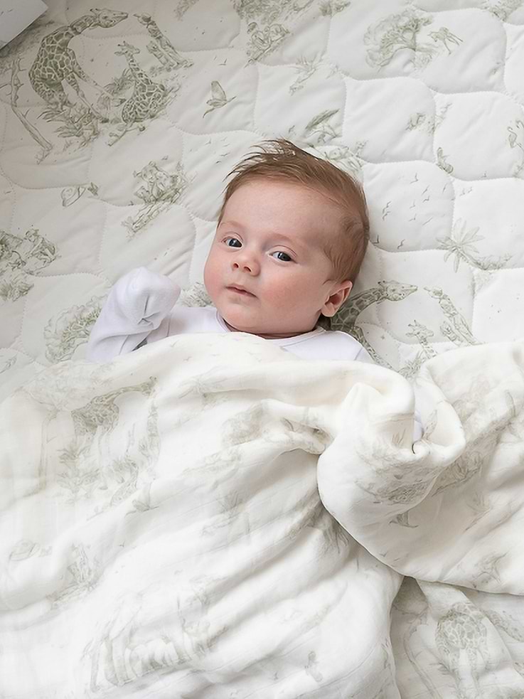Image number 5 showing, The Gilded Bird Safari Toile Bamboo Baby Blanket