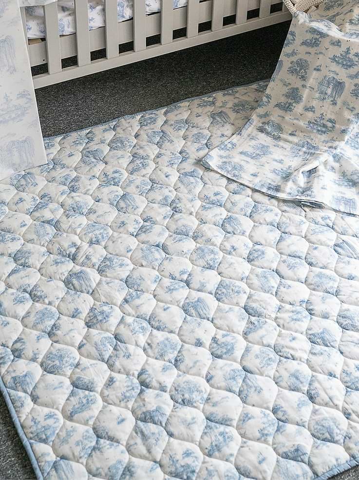 Image number 3 showing, The Gilded Bird Spring Toile Quilted Playmat