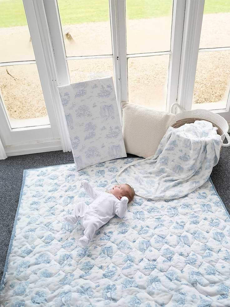 Image number 4 showing, The Gilded Bird Spring Toile Quilted Playmat