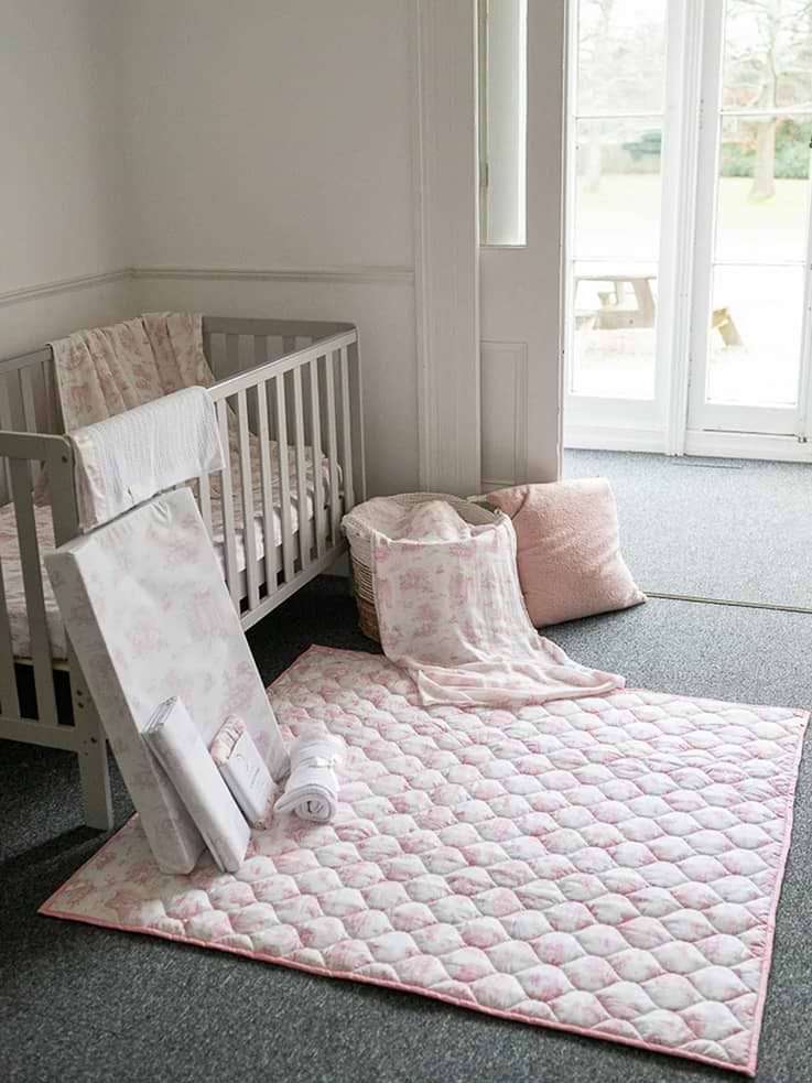Image number 4 showing, The Gilded Bird Spring Toile Quilted Playmat