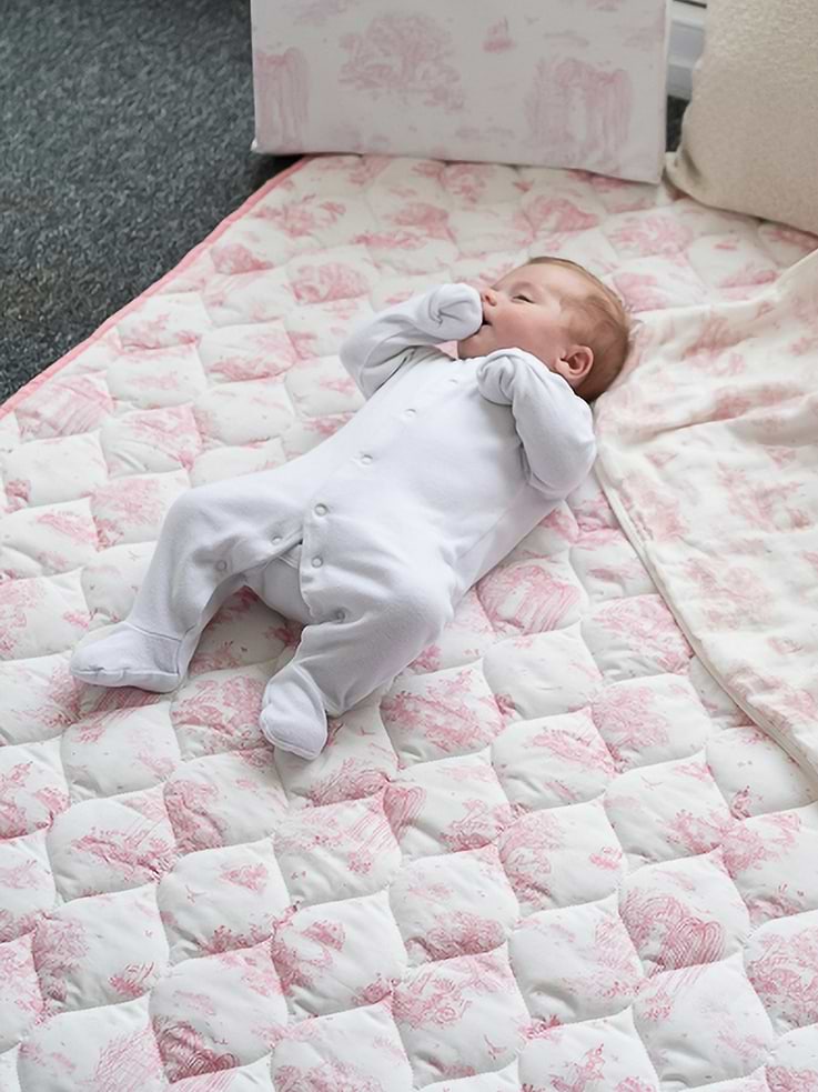 Image number 5 showing, The Gilded Bird Spring Toile Quilted Playmat