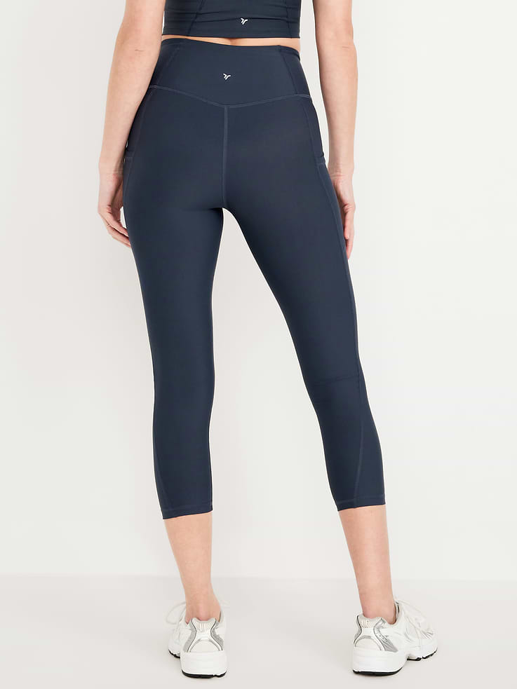 Image number 2 showing, High-Waisted PowerSoft Crop Pocket Leggings 23" inseam