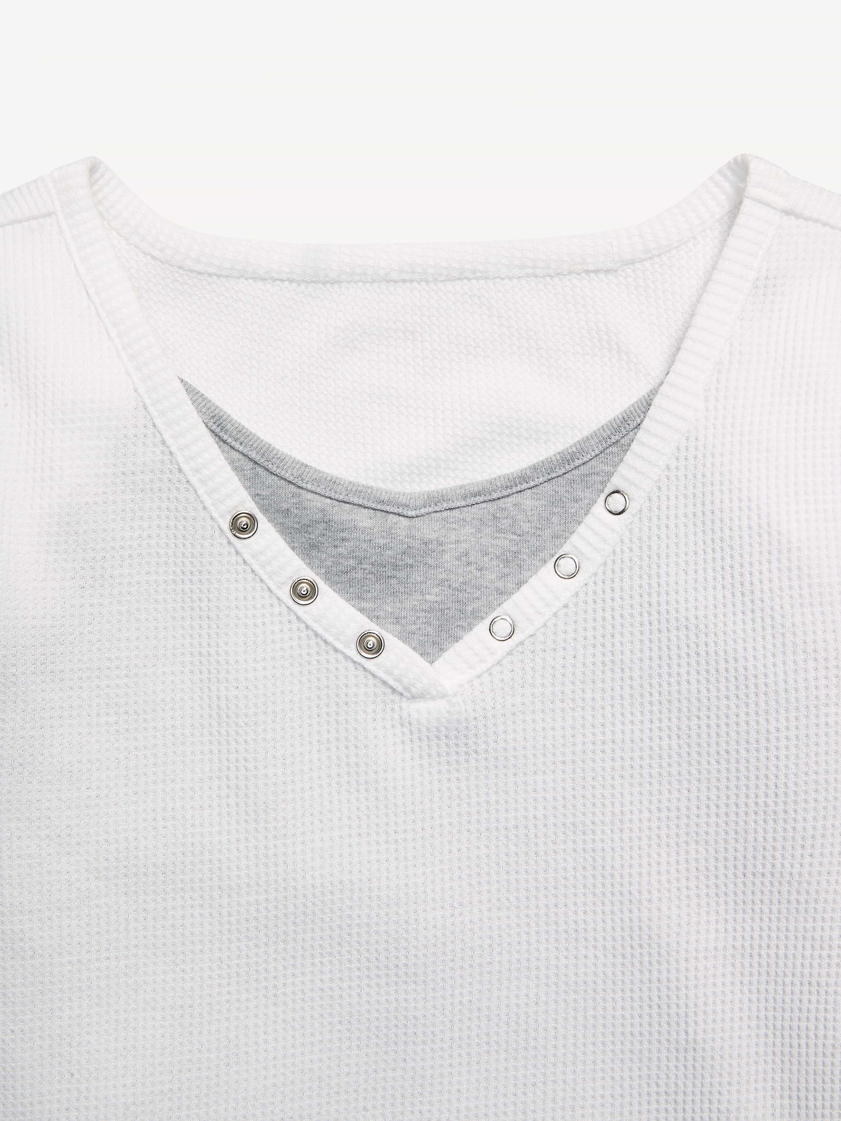 Image number 4 showing, Long-Sleeve 2-In-1 Fitted Henley Top for Girls