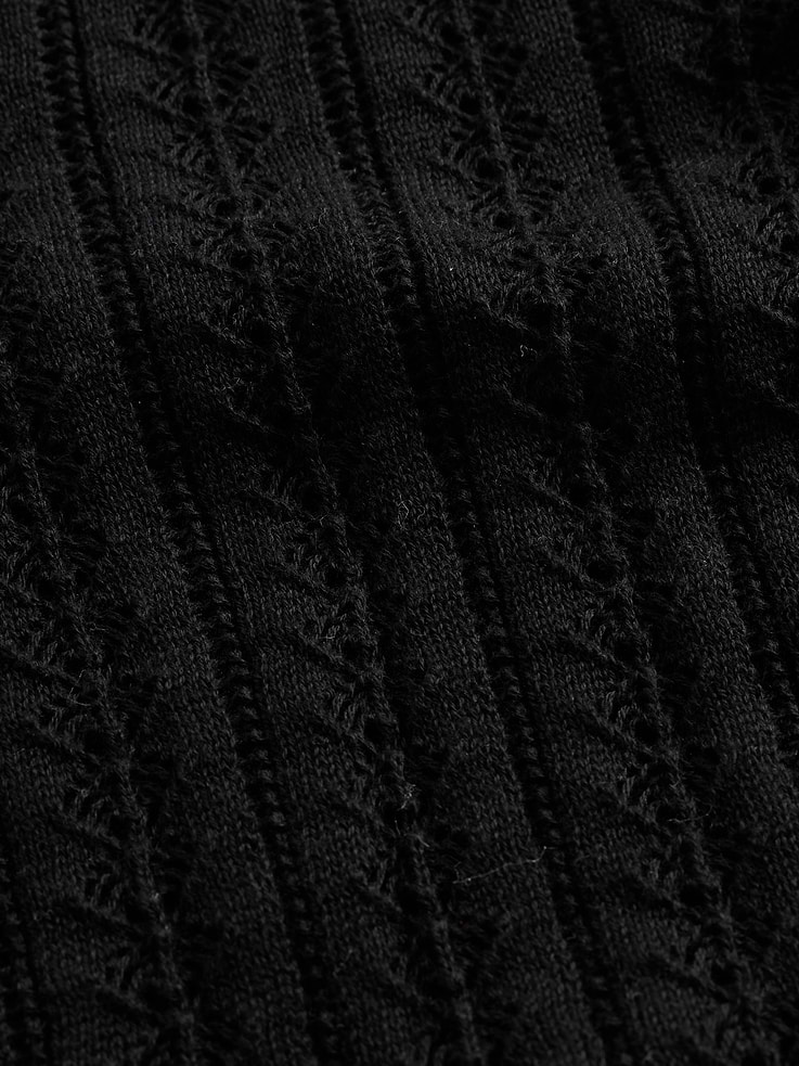 L'image numéro 4 présente Cardigan en tricot pointelle 100 % coton