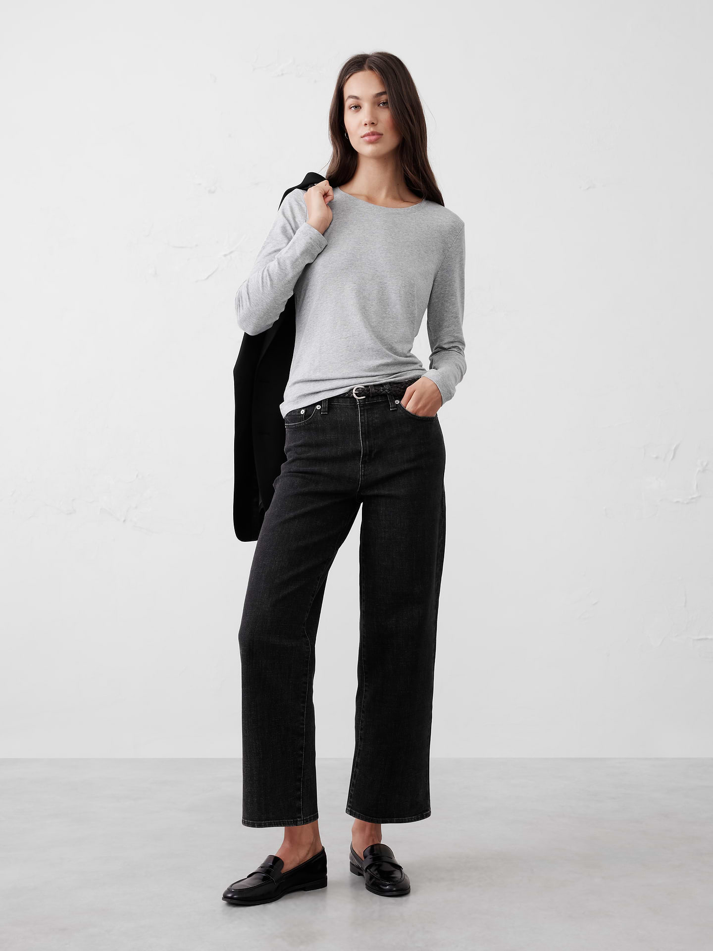 Image number 1 showing, Timeless Long-Sleeve Crew-Neck T-Shirt