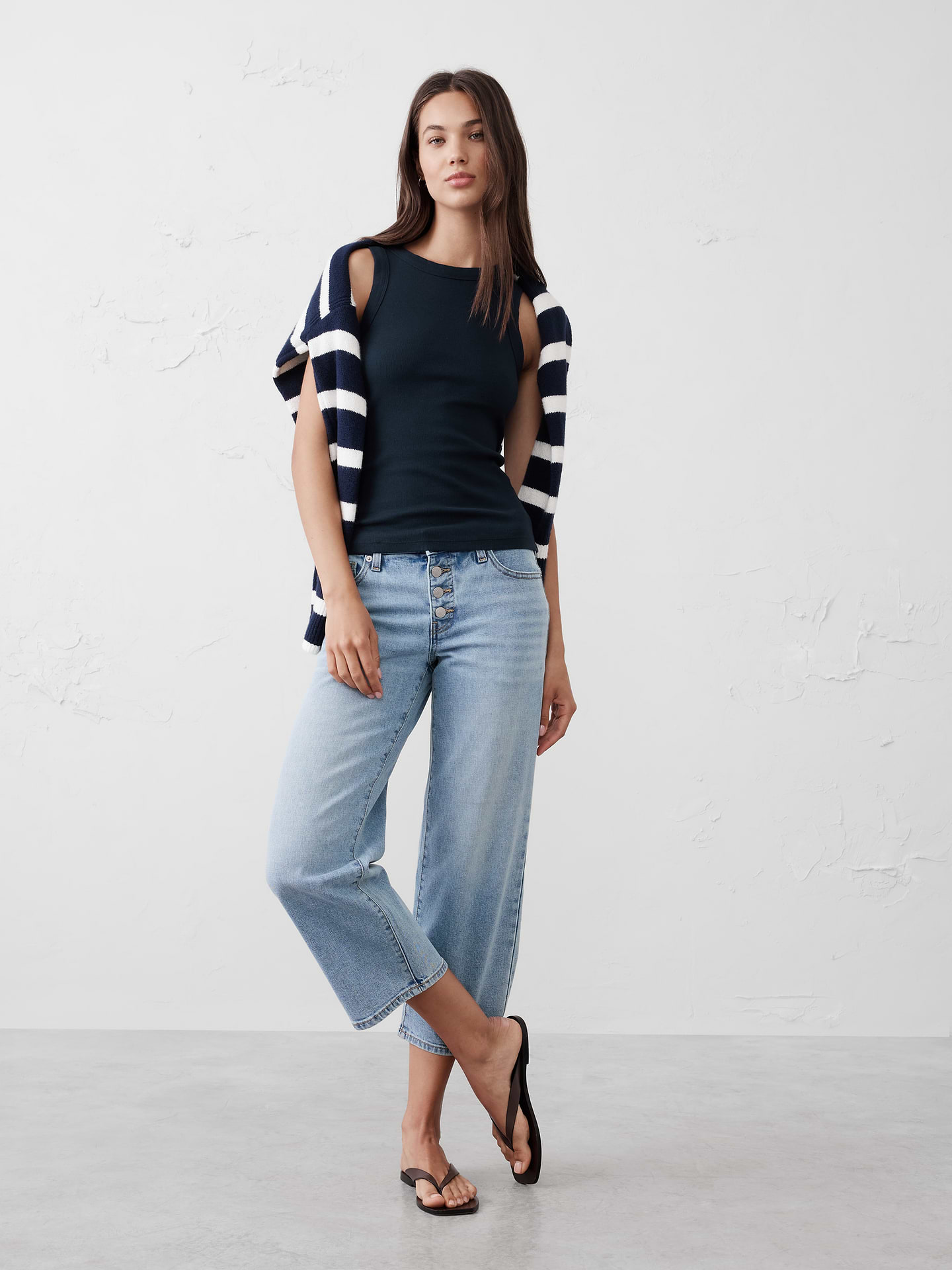 Image number 1 showing, Ribbed Racer Tank