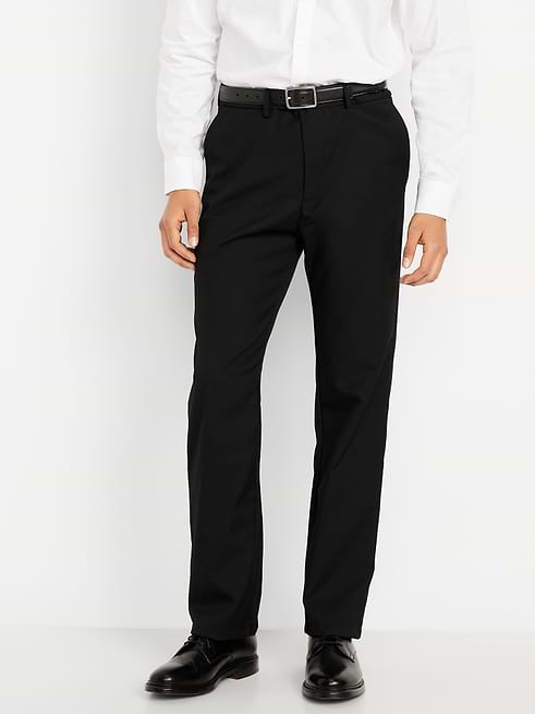 old navy black dress pants Men's 90'S Straight-Fit Twill - eye closure belt loops Azure Baby Blue Crochet Dress Size:6 US Men (5 AU/UK)