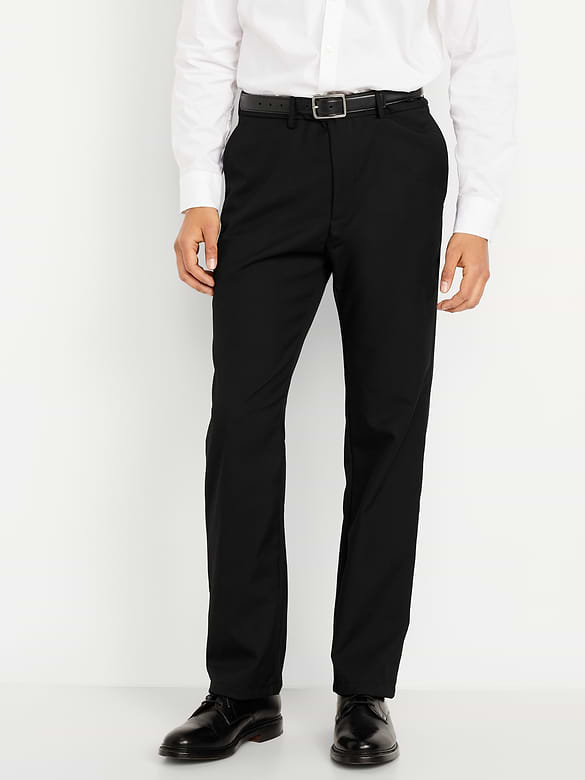 90's Straight-Fit Twill Dress Pants