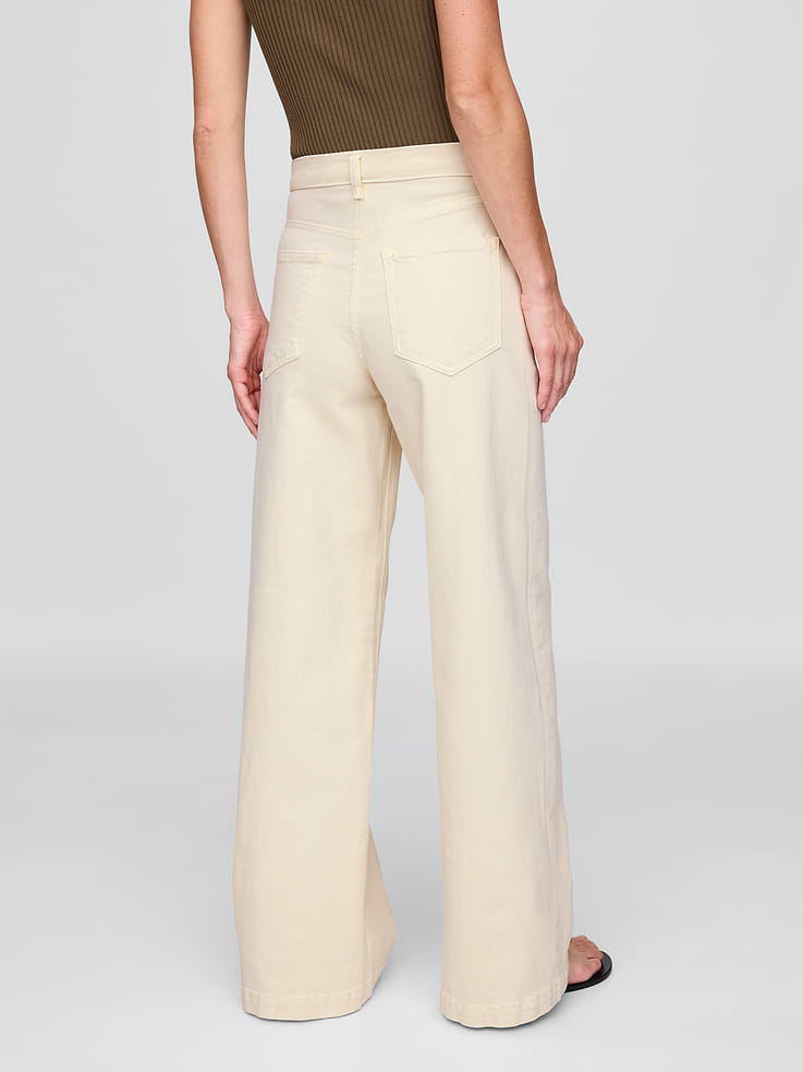Image number 4 showing, High Rise Stride Wide-Leg Jeans