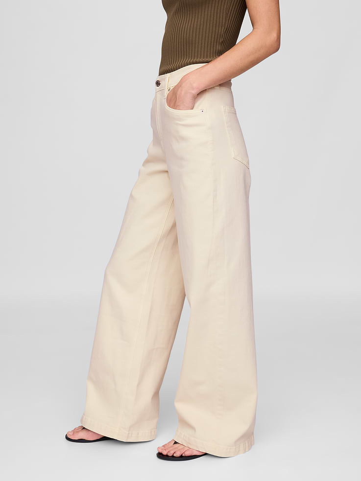 Image number 3 showing, High Rise Stride Wide-Leg Jeans