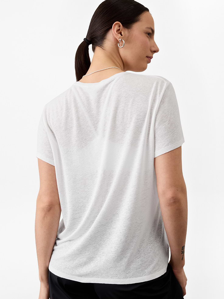 Image number 2 showing, Getaway Linen Blend Tee