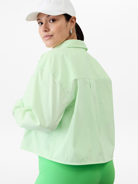 Midday Cropped Poplin Shirt