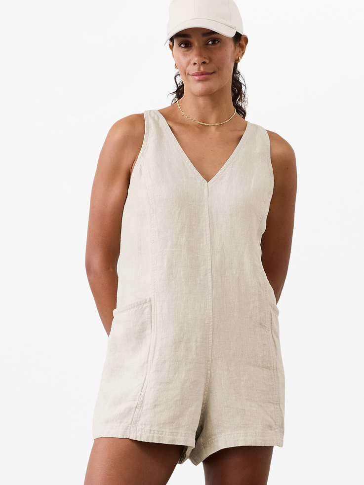 Image number 1 showing, Retreat Linen Romper