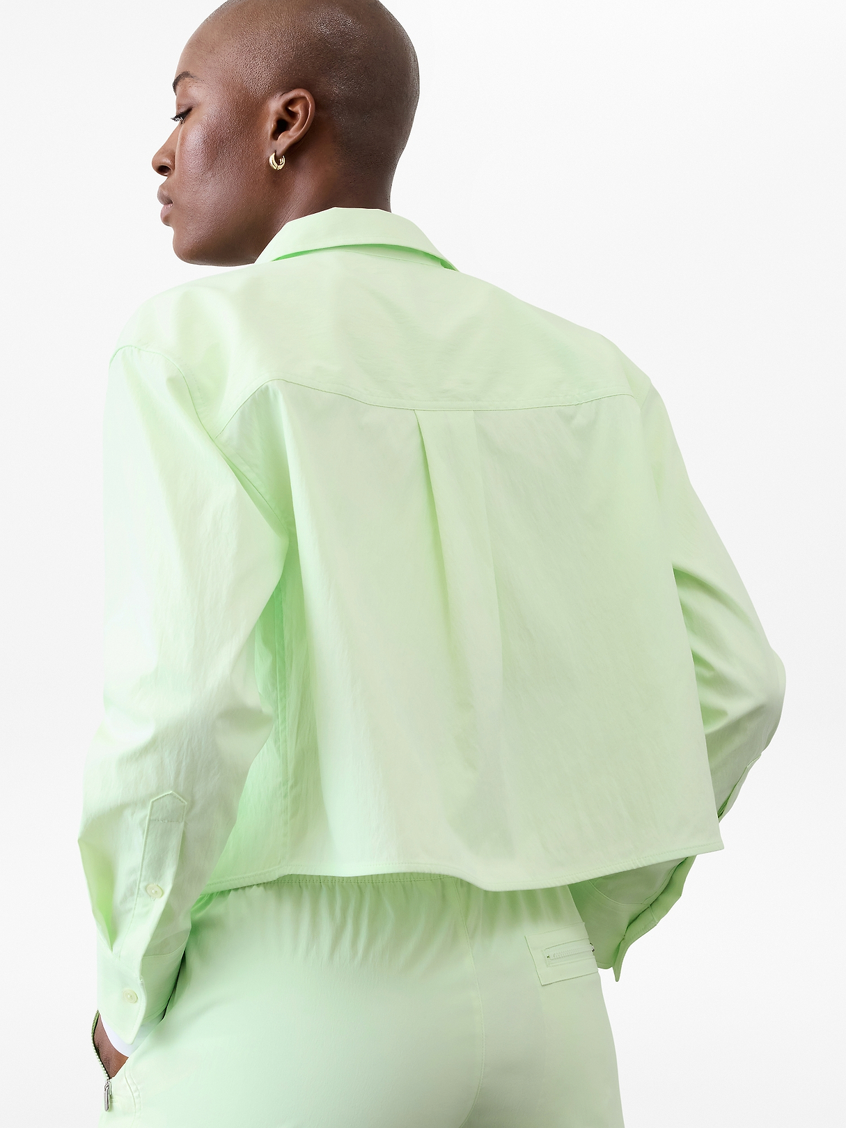 Midday Cropped Poplin Shirt | Athleta